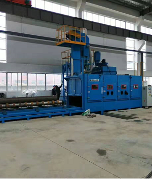 恭喜南京客戶喜提鋼管內(nèi)外壁自動(dòng)噴砂機(jī)一臺(tái)，迪砂竭盡全力為您服務(wù)！